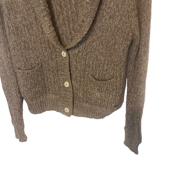 Levi's Women's Size Medium Academia Tan Knit Button Cardigan Sweater - Picture 3 of 9